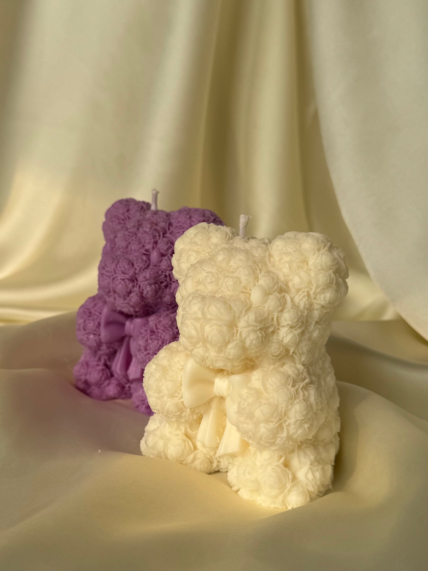 Flower Teddy Candle
