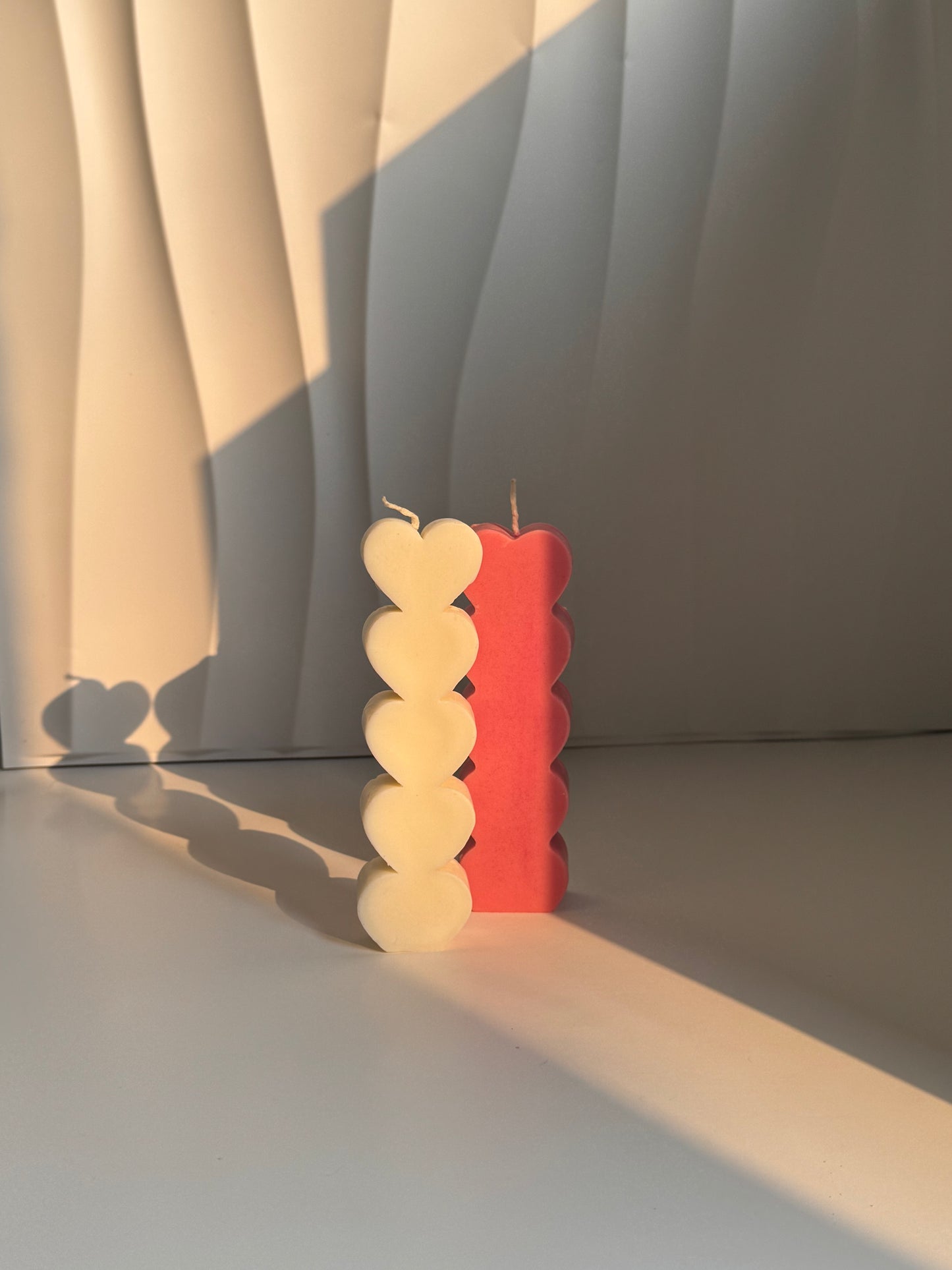 Heart Pillar Candle