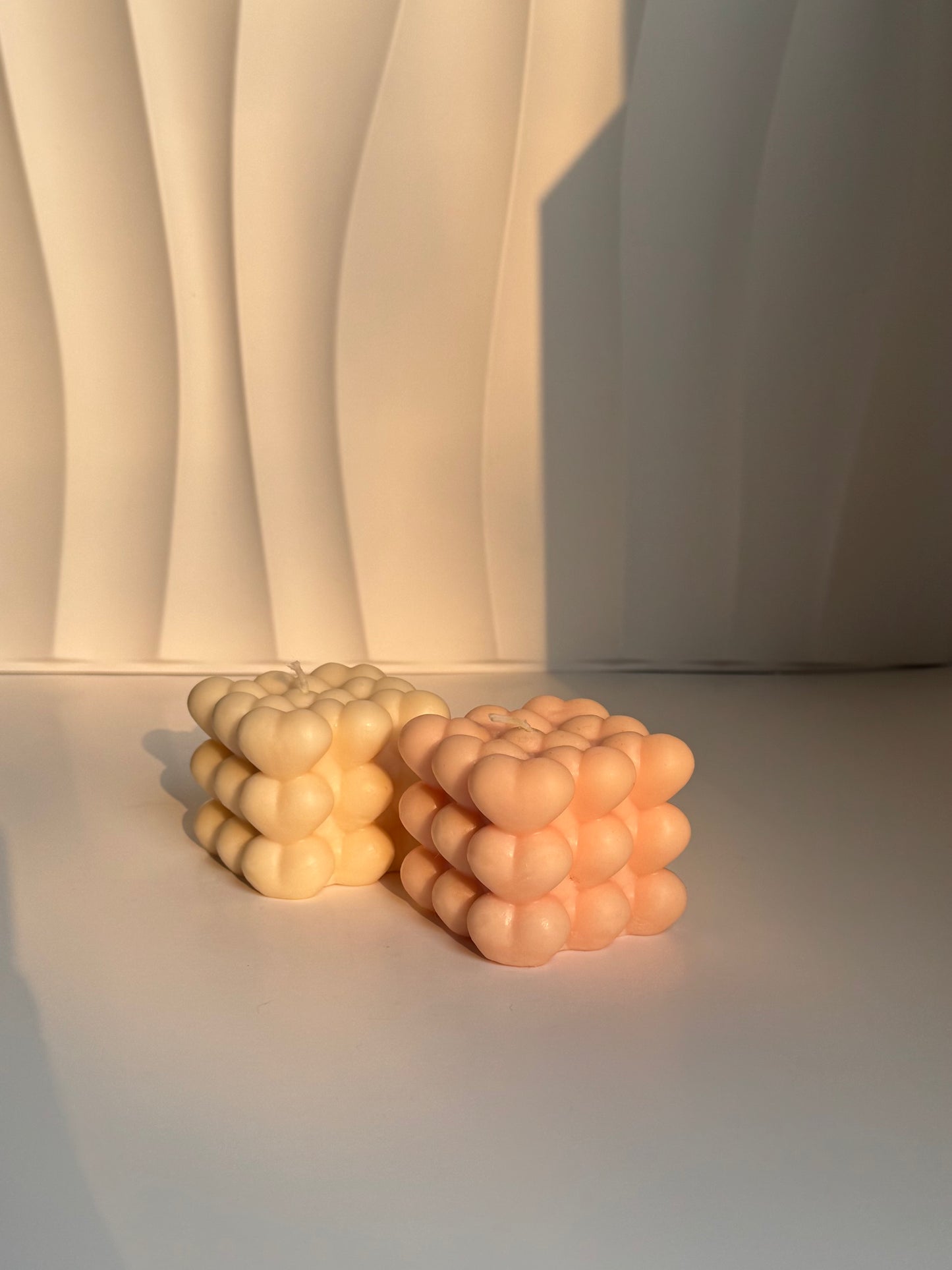 Cubic Hearts Candle