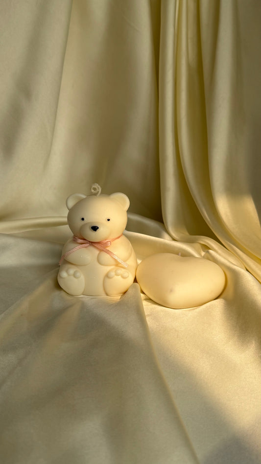 Teddy & Heart Candle Set