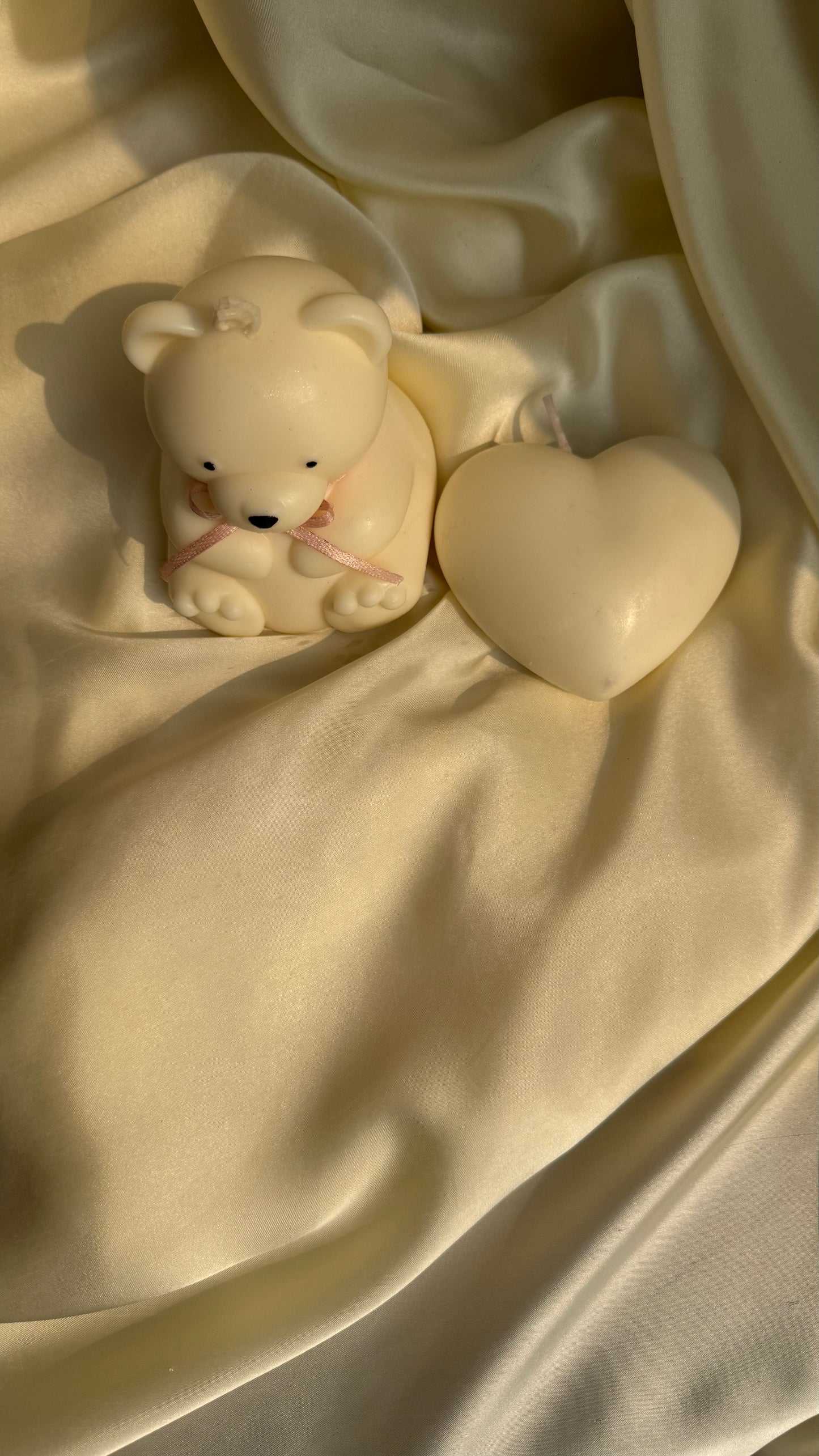 Teddy & Heart Candle Set