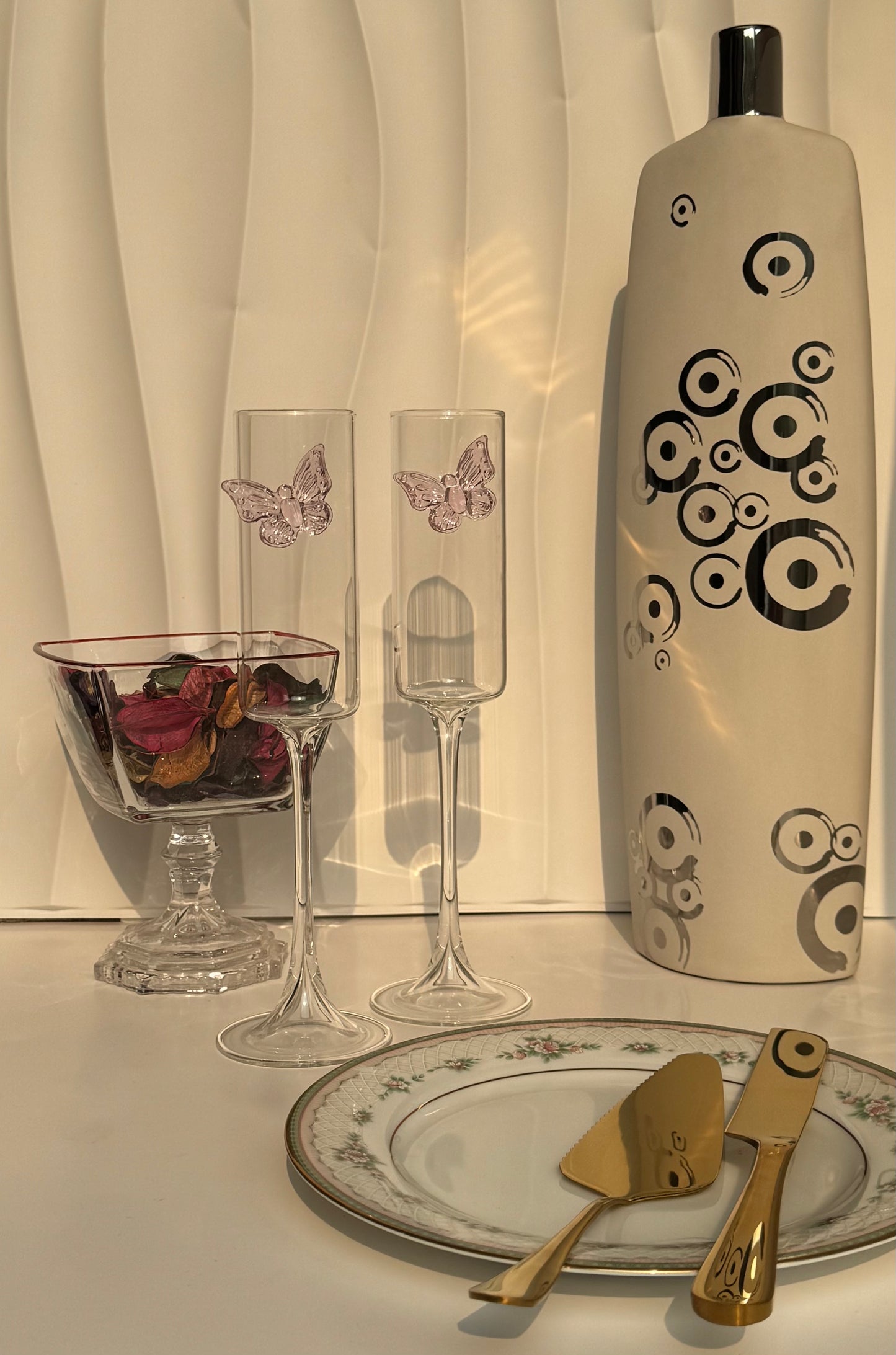 Crystal Butterfly Goblets