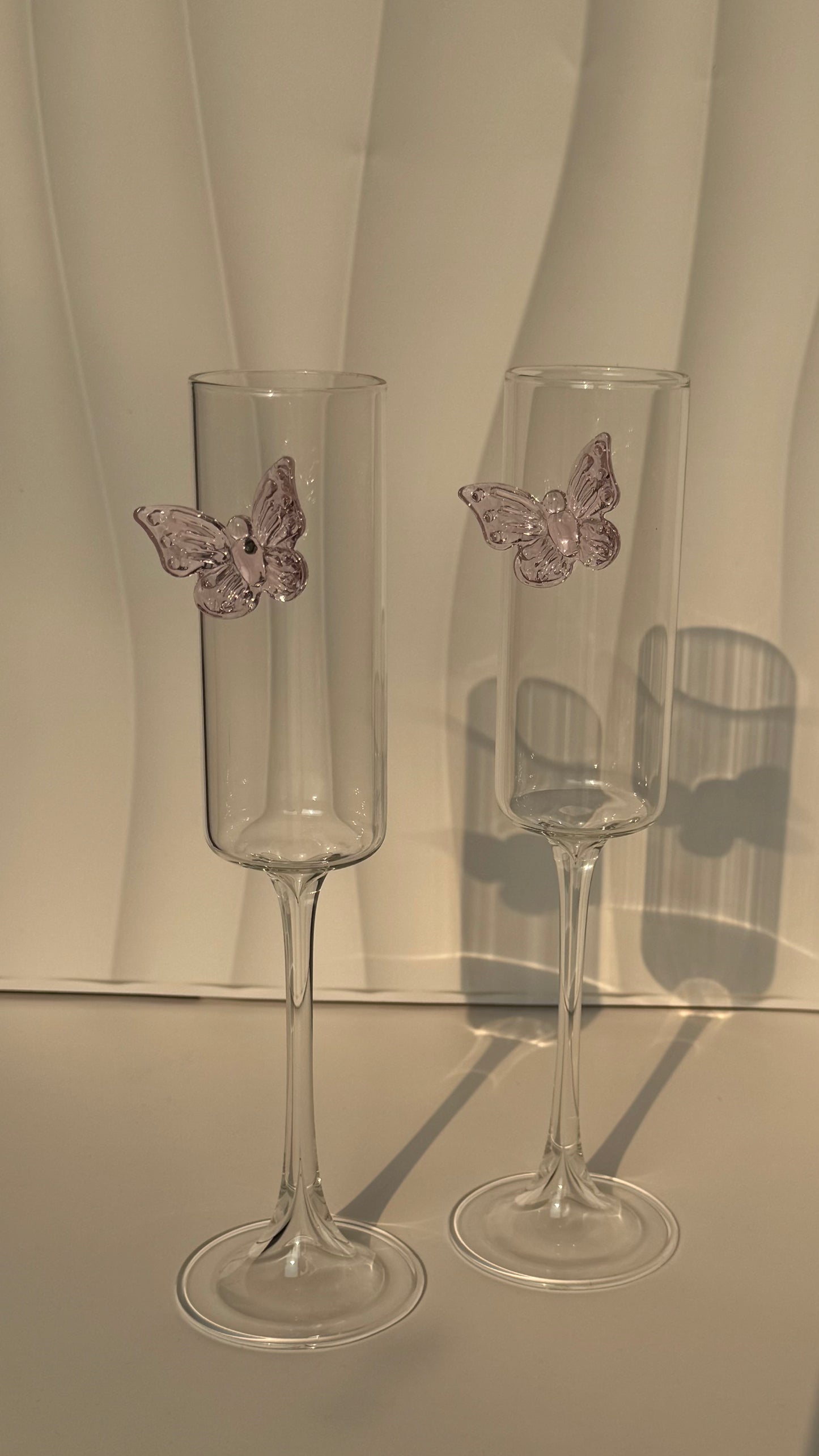 Crystal Butterfly Goblets