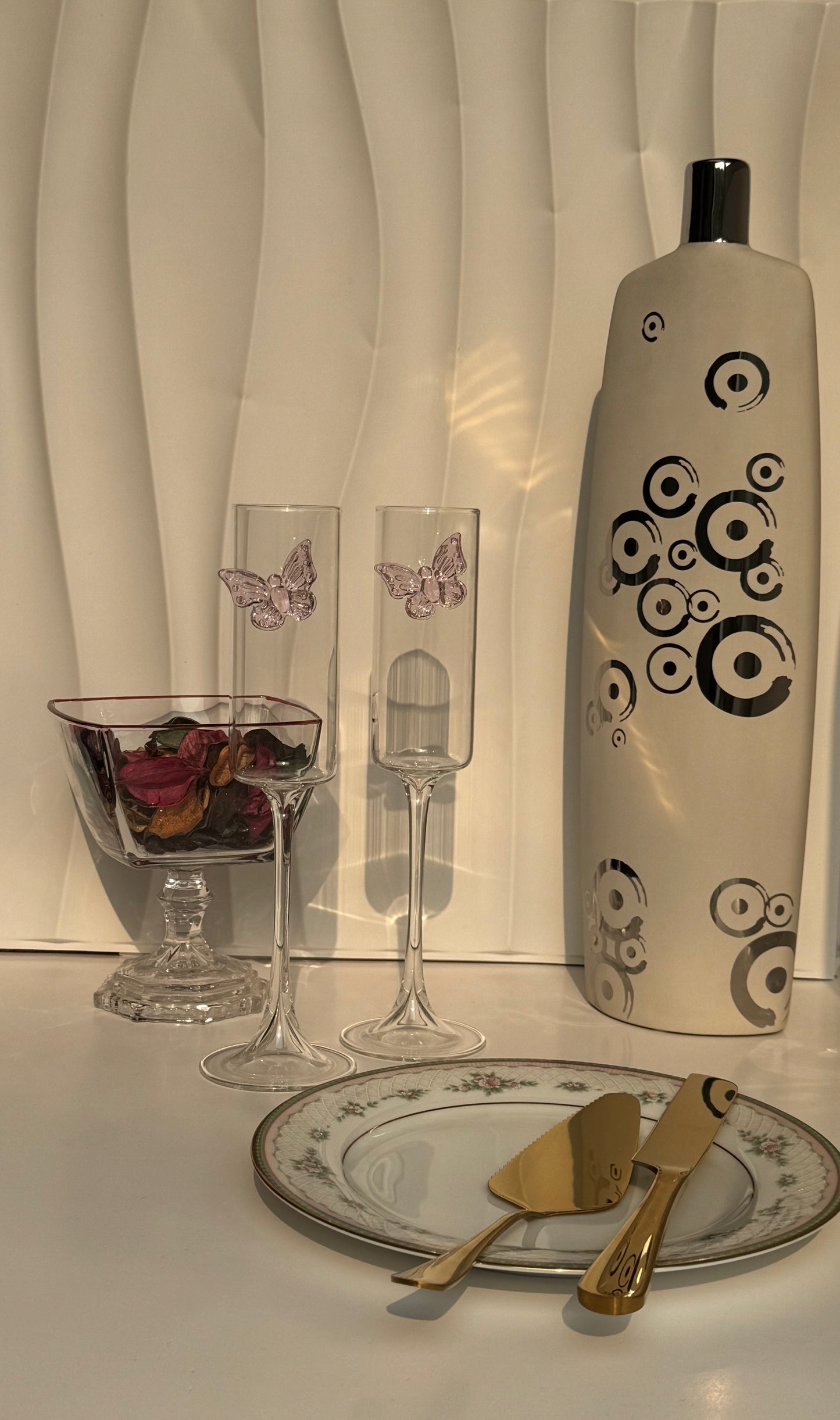 Crystal Butterfly Goblets