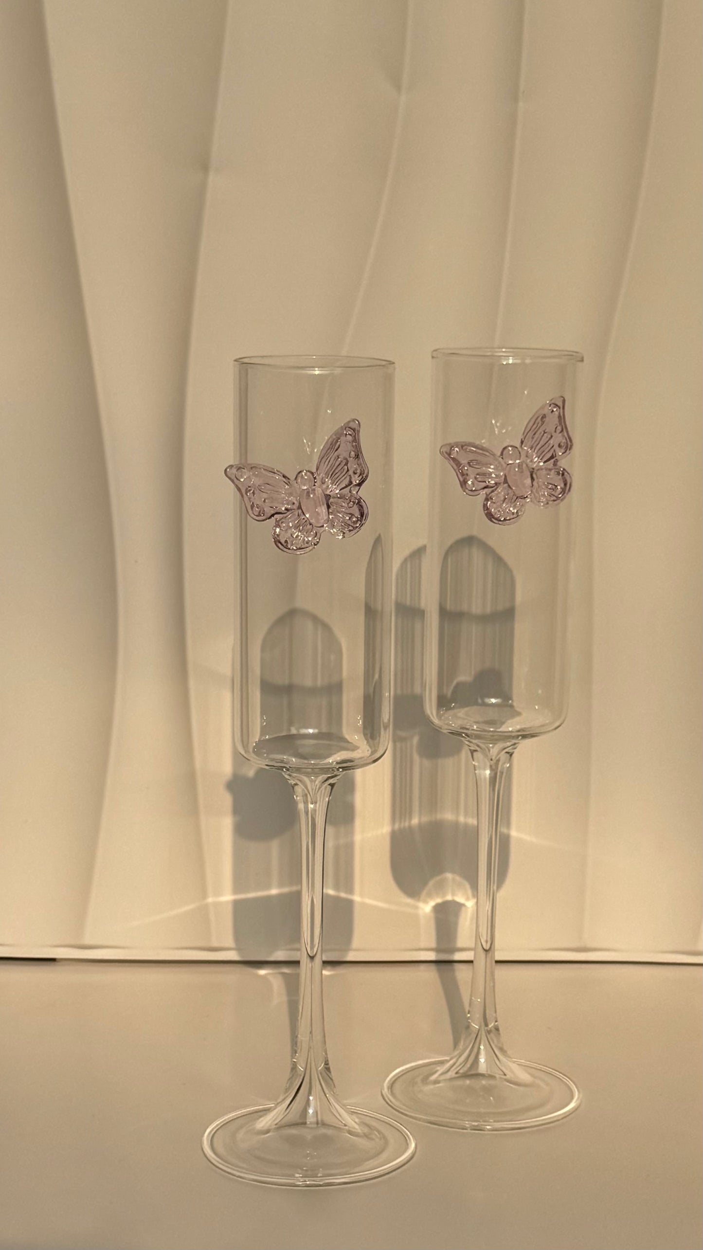 Crystal Butterfly Goblets