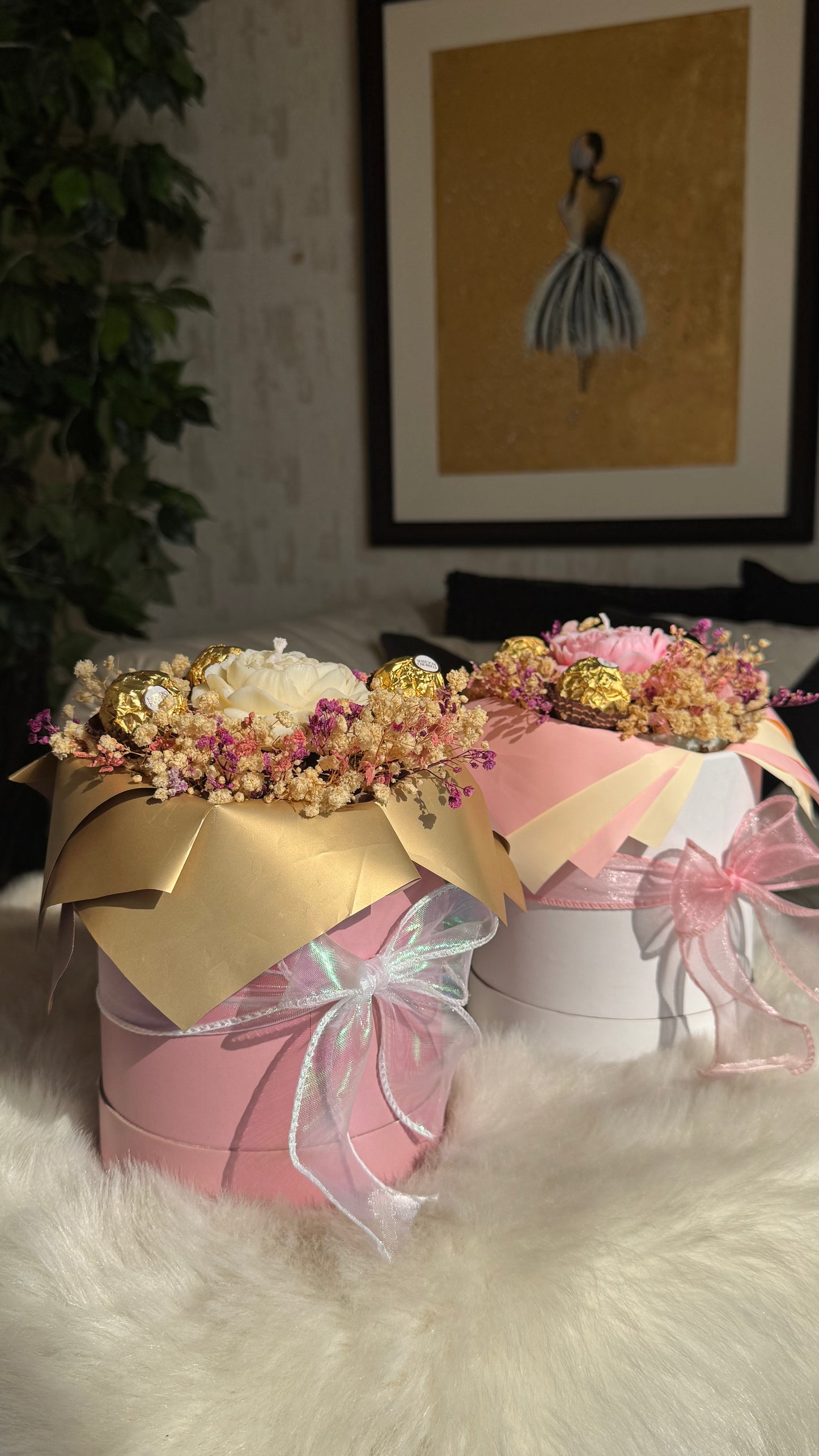 Lily & Blossom Candle Bouquet