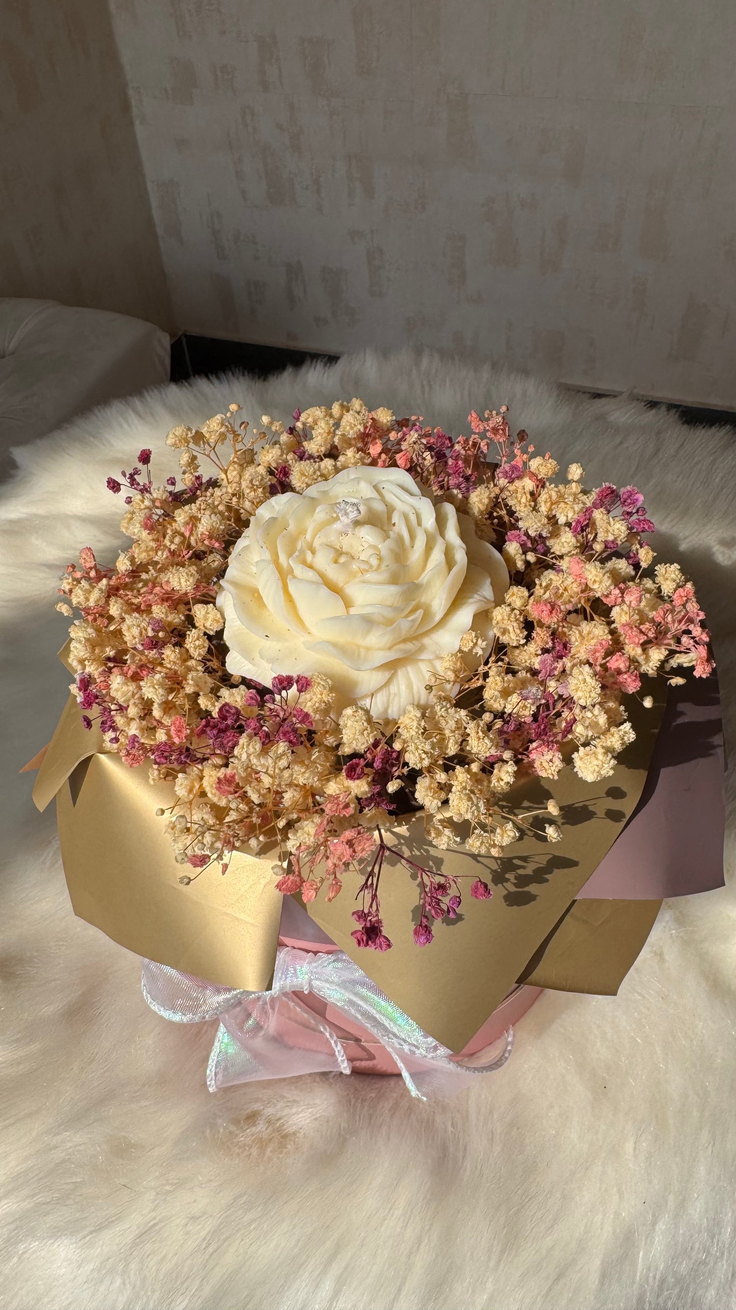 Lily & Blossom Candle Bouquet