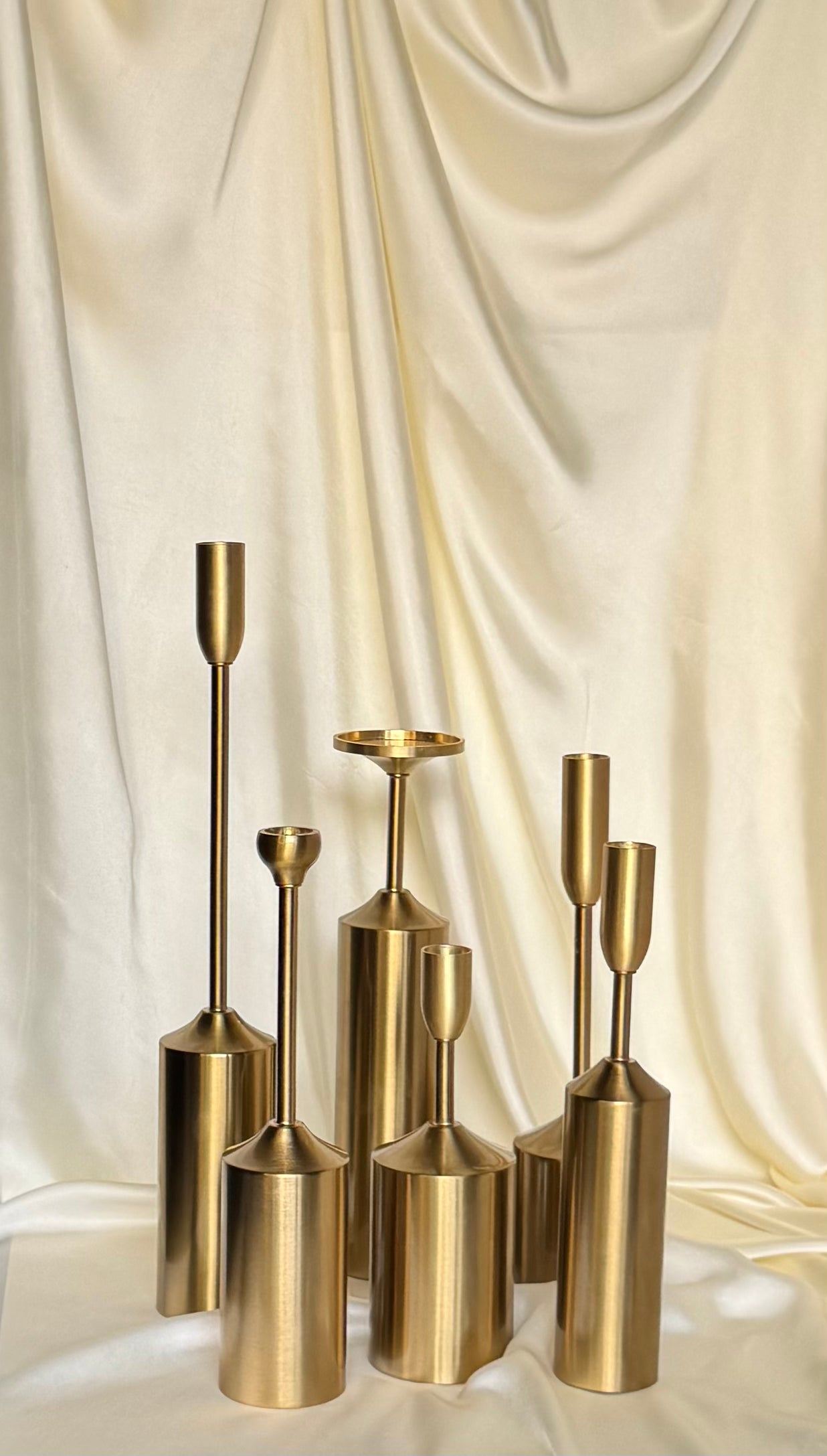 Metallic Gold Candle Holders