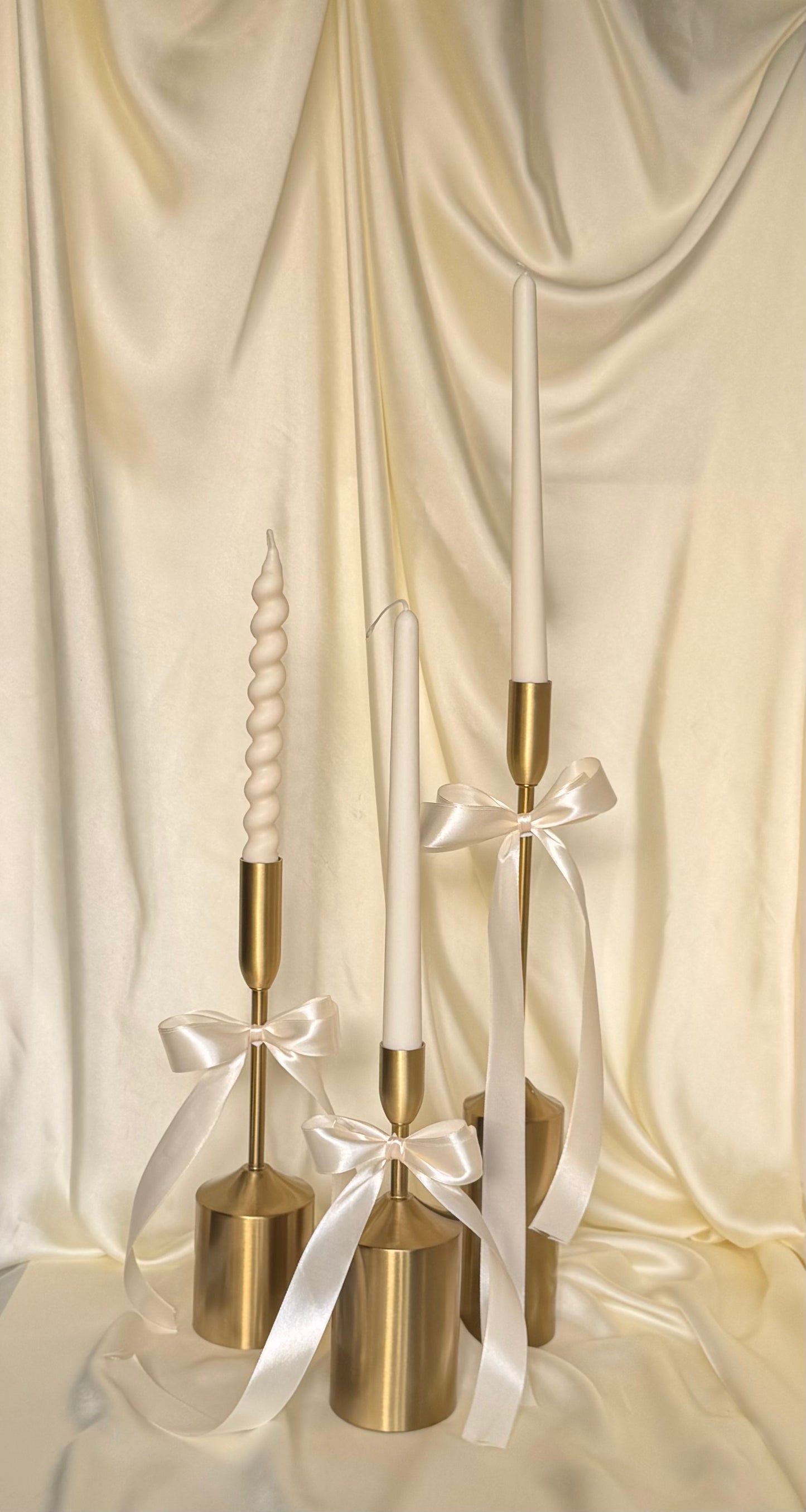 Metallic Gold Candle Holders