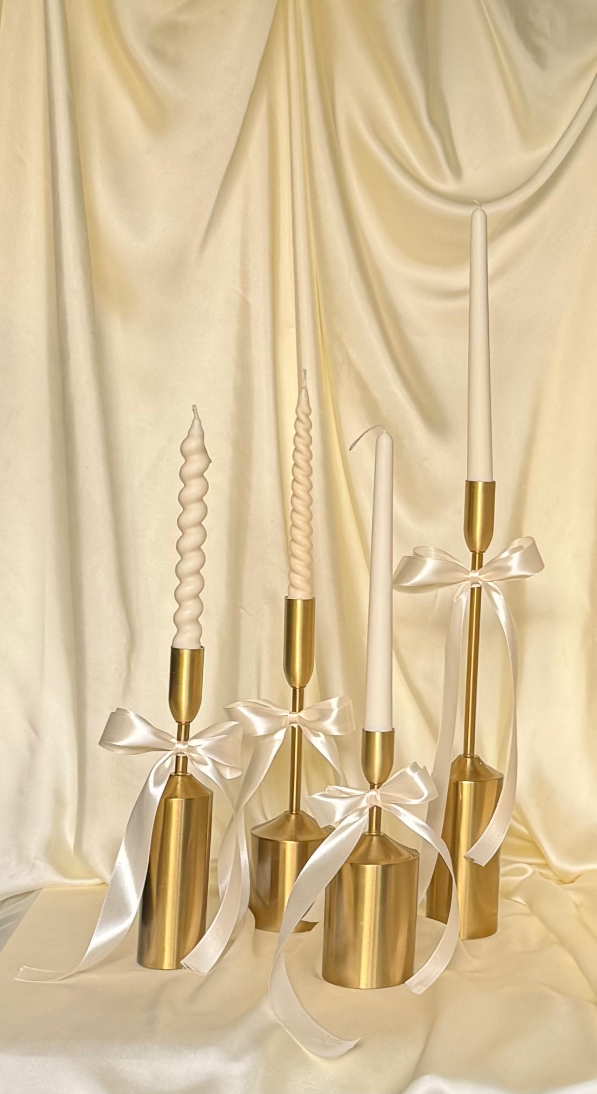 Metallic Gold Candle Holders