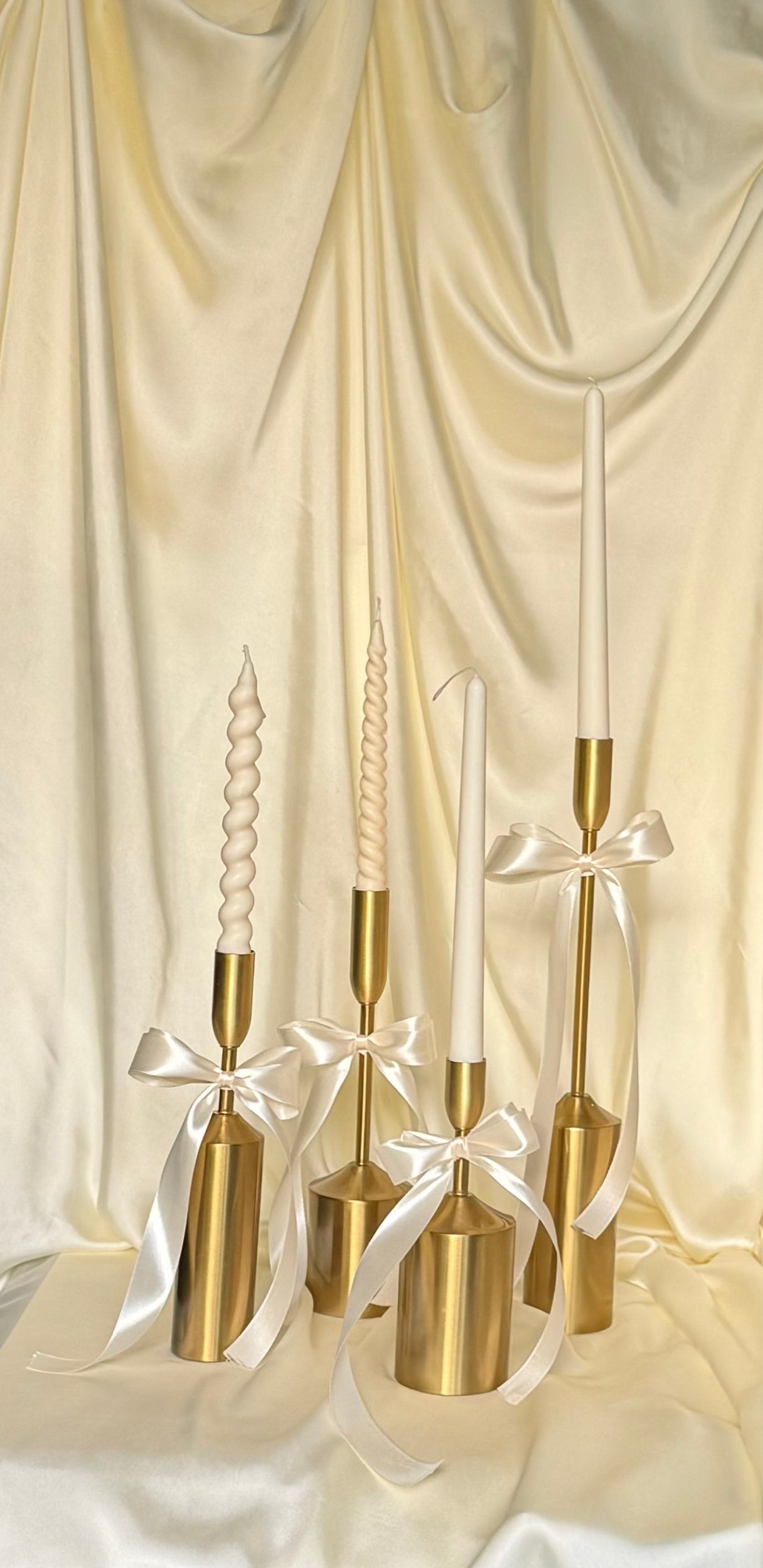Metallic Gold Candle Holders