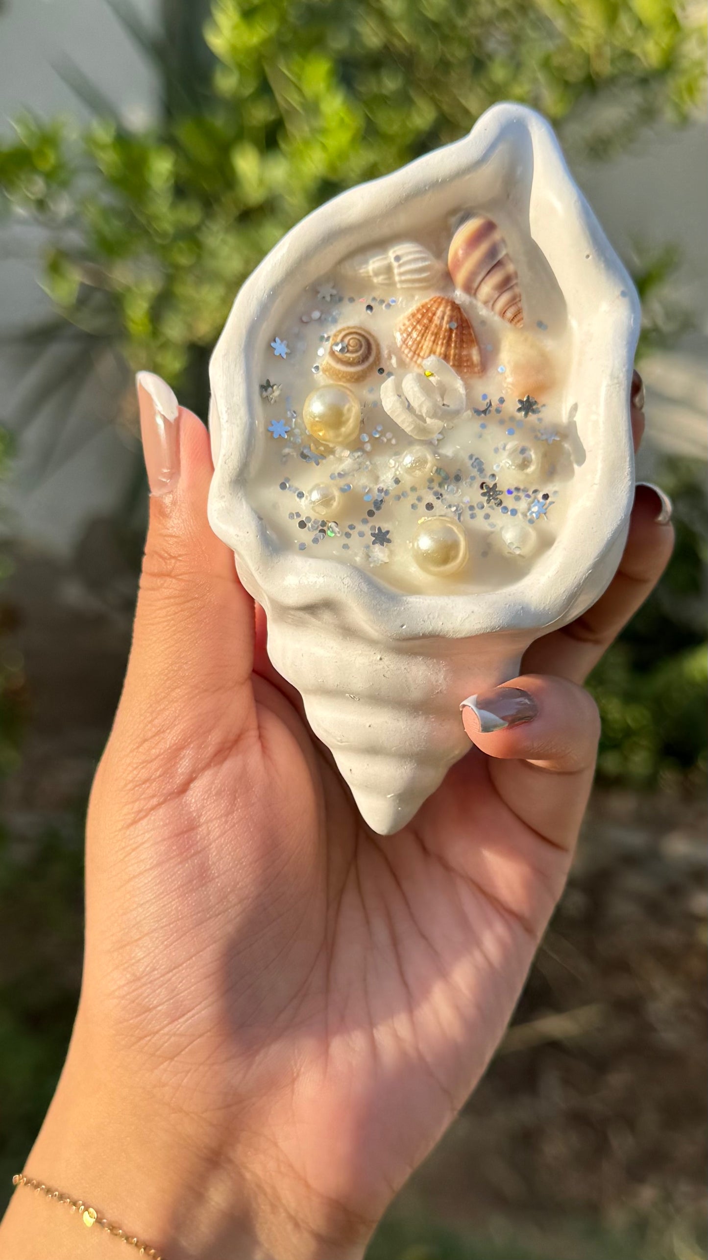 Coastal Luxe Shell Candles