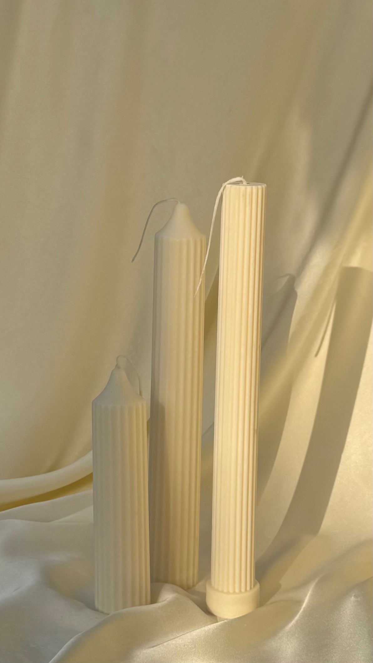 Stripped Pillar Candle