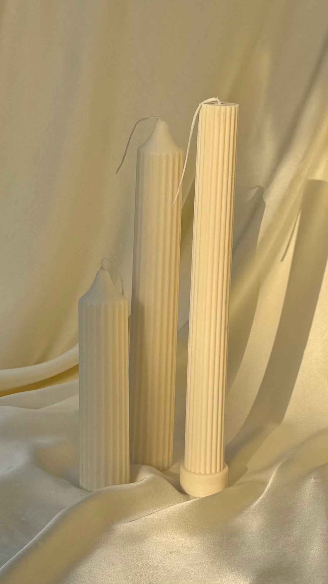 Stripped Pillar Candle