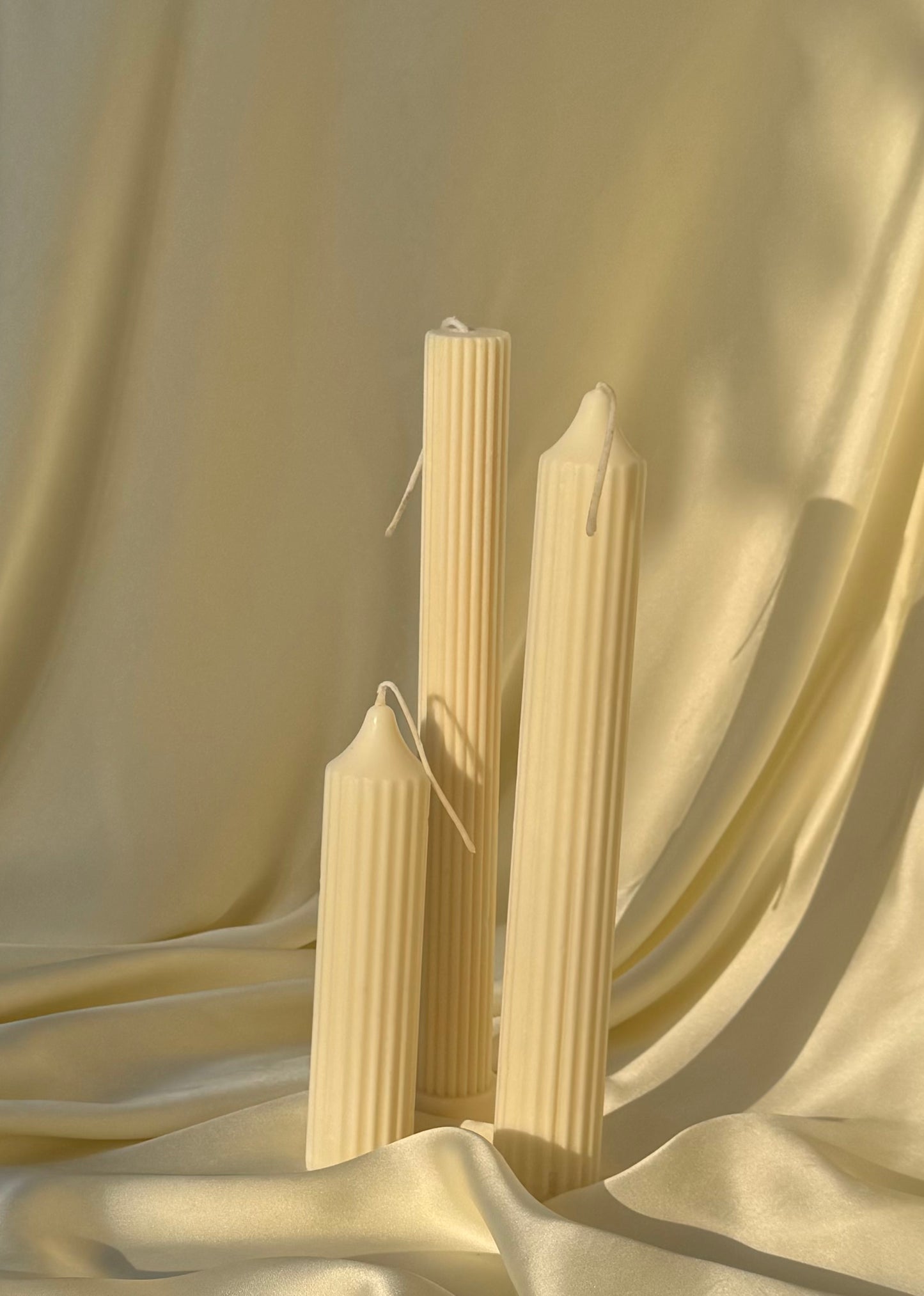 Stripped Pillar Candle